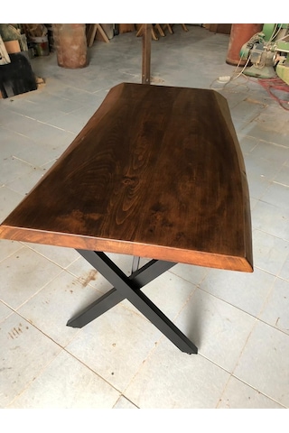 Bintaşmobilya Kütük Masa Ceviz Rengi 120X75.Cm