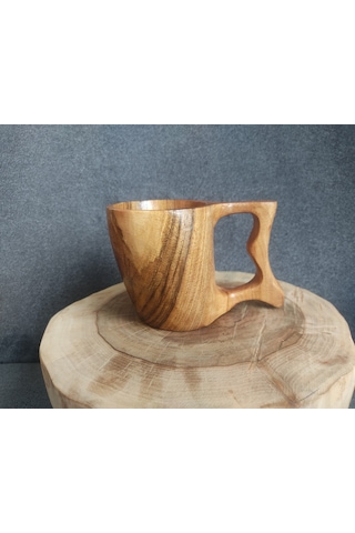 Ceviz Ağacı Kuksa Bardak K1704 Çok Renkli