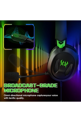 Leezsing Kotıon Each G3100 Profesyonel Oyun Kulaklığı - 40mm Dinamik Sürücü, 360 Döner Mikrofon, Ps5/ps4/switch Uyumlu