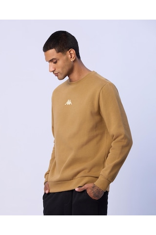 Kappa Antonio Erkek Bej Regular Sweatshirt