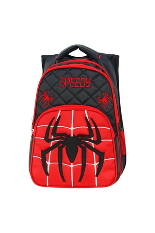 Waddell İlkokul Sırt Çantası ve Beslenme Çantası Speedy Kırmızı-Siyah