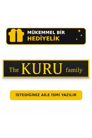 Dekoratif Hediyelik Kapı İsimlik 26x5,5 Cm