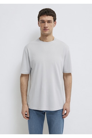 Mavi - Soft-premium Açık Mavi Tencel Liyosel Karışımlı Tişört 0613468-70802 Açık Mavi
