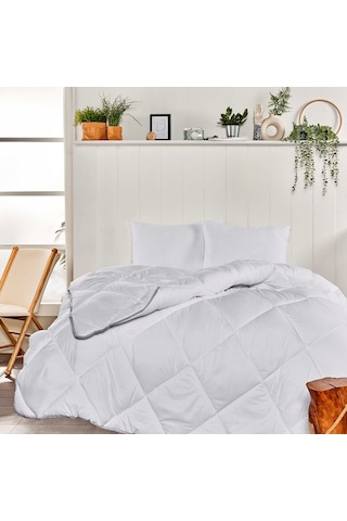 Linens Comfy Silikon Çift Kişilik Yorgan Beyaz