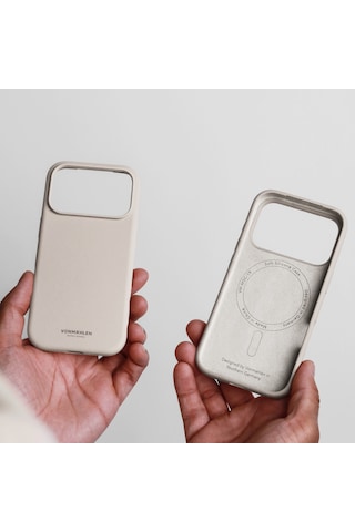 Vonmahlen Apple iPhone Uyumlu 17 Pro Yumuşak Silikon Kılıf Krem