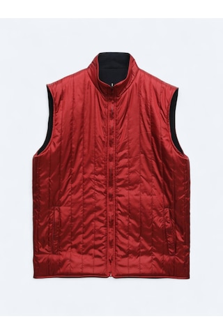 Kip Kırmızı Regular Fit Dik Yaka Casual Örme Çift Taraflı Spor Yelek Kırmızı