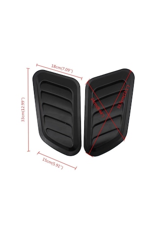 Carmind Universal Kaput Havalandırma Piano Black 2 Adet