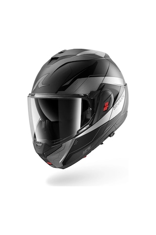 Oxo Mekarıum Mat Antrasit Krom Siyah Çene Açılır Kask