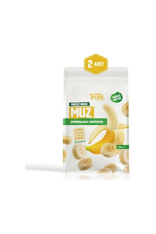 Dondurularak Kurutulmuş Muz 20 G Freeze Dried Meyve Cipsi Çıtır Meyve Kurusu 2 Adet