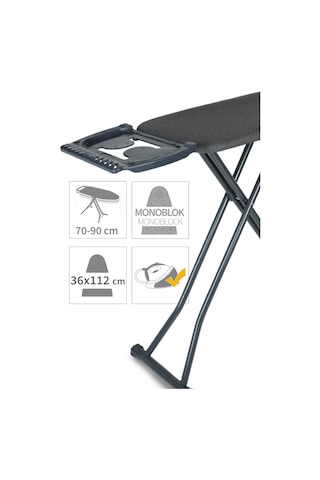 Perilla Silvia Özel Antrasit Dokuma Kumaşlı Ütü Masası