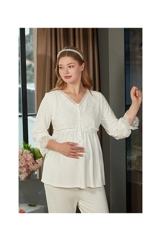 Moda Dua Aqua 26626 Pijama Takım Krem