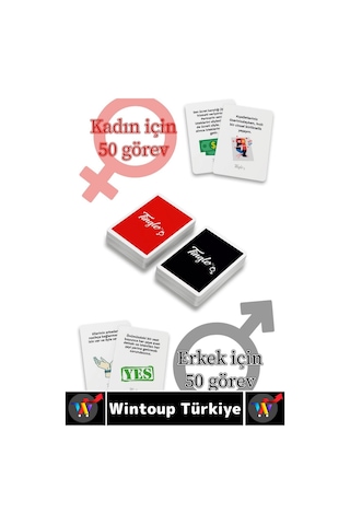 Kartoyunu Eğlenceli Romantik Keyif Vakit Sürpriz Görev Etkinlik Sevgili Çift İlişki 100 Kartlı Oyun