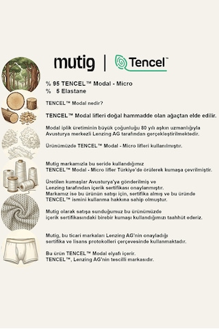 Mutig Tencel Modal Erkek Boxer Antrasit