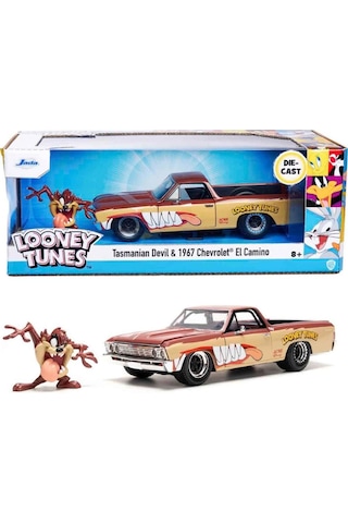 Simba Looney Tunes 1:24 Tasmanian & Chevy El Camino Figür Ve Araç 253255072 Kahverengi