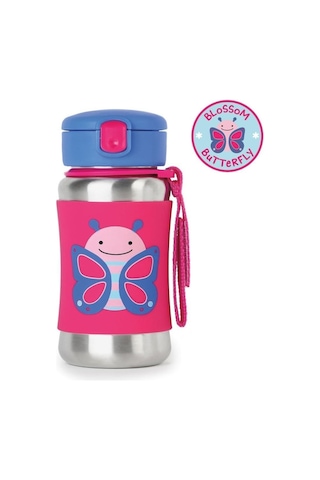 Skip Hop Pipetli Paslanmaz Çelik Suluk 350 ML Kelebek