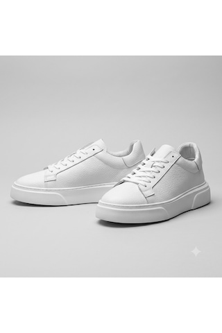 Kindep Sneakers İç Dışı Hakiki Deri Günlük Erkek Ayakkabı Beyaz