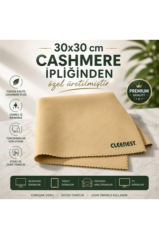 Lexroo Yüksek Kaliteli Kaşmir İpliğinden Üretilmiş Temizleme Bezi, Mikrofiber Malzeme, Ekranlar