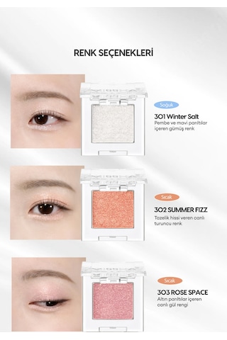Kalıcı, Topaklanma Yapmayan, Simli Tekli Far Modern Shadow Glitter 303 Rose Space 303