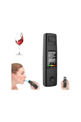 Hymark Taşınabilir Alkol Ölçüm Test Cihazı Trafik Alkol Tester Yüksek Hassasiyet Hızlı Tepki Şarjlı Dahili Pil Diğer