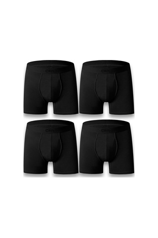 Cnt Erkek Boxer Ambalajlı Boxer Dikişleri Sağlam Rahat Katlanma Yapmaz Premium Boxer Siyah Siyah