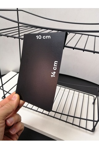 10 Adet Silinebilir Karatahta Siyah Etiket 14 x 10 CM Tel Raflar 8 Mm