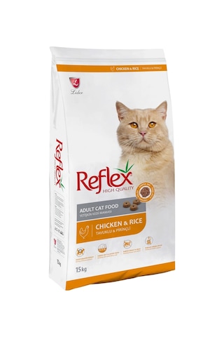 Reflex Tavuklu ve Prinçli Yetişkin Kedi Maması 15 KG
