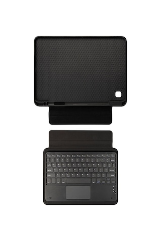 Fuchsia Galaxy Tab A7 Lite T225 İle Uyumlu Savvy Keyboard Bluetooh Bağlantılı Standlı Klavyeli Tablet Kılıfı Klavyeli Kılıf
