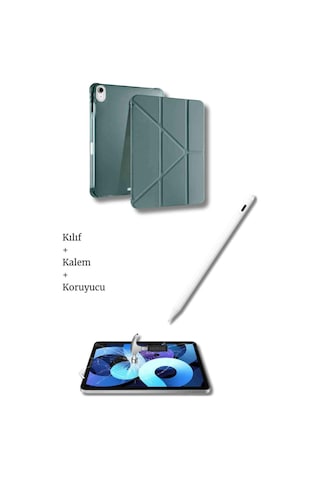 Apple Uyumlu iPad A16 11. Nesil Ve 10. Nesil A3355 A2757 Tablet Kılıfı Tablet Kalemi Ekran Koruyucu Set Tablet Kılıfı
