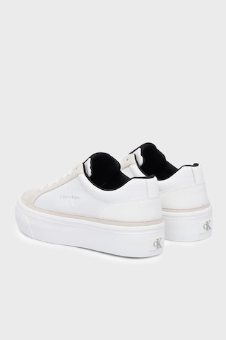Calvin Klein Logolu Sneaker Ayakkabı Hw0hw0308601w Bayan Ayakkabı Hw0hw03086 01w Beyaz-siyah