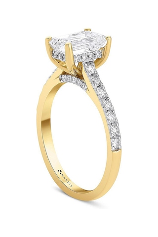1.95 Karat Emerald Tektaş Pırlanta Yüzük Beyaz Altın