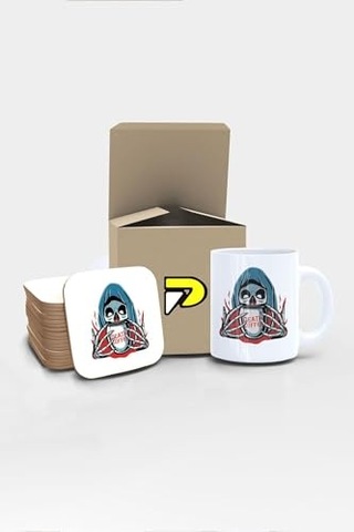 Coffee Tasarımlı Baskılı Kupa Bardak Seti Eğlenceli Özel Hediye Mug Çok Renkli