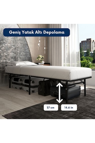 Aksviva Smart Base Tek Kişilik Katlanır Metal Karyola