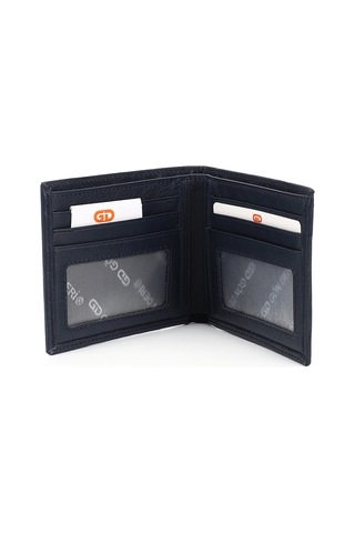 Gönderir Lacivert Hakiki Deri Yatay Cüzdan Lacivert