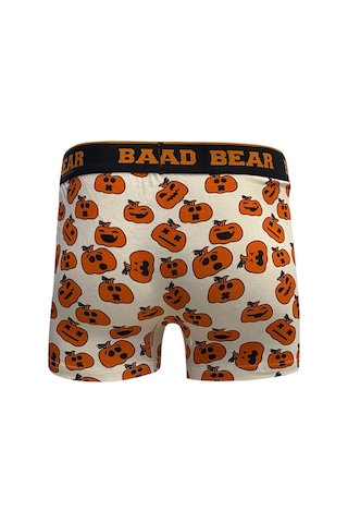 Bad Bear Pumpkin Off-White Beyaz Balkabağı Desenli Erkek Boxer-Beyaz