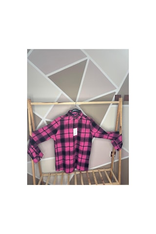 Mcz Giyim Pembe Renk Uzun Kollu Slim Fit Erkek Oduncu Gömleği