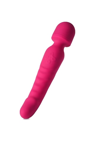 Pembe Tilki Çift Taraflı Wand Vibratör Kırmızı