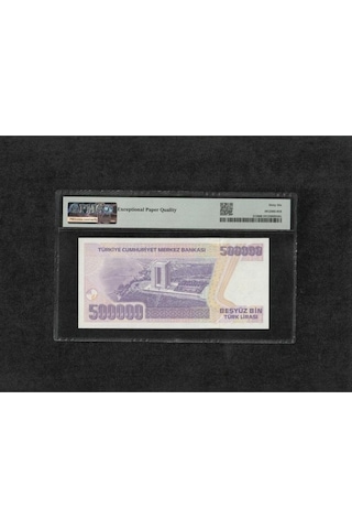 Türk Lirası Pmg 66 Epg Gem Unc Çil 500.000 Lira Pick 212 1970 Nd 1998 S/n M01 7. Emisyon 4. Terti