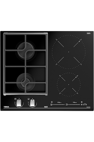Teka JZC 64322 ABC BK (E4) Gazlı & İndüksiyonlu Ankastre Kristal Cam Ocak