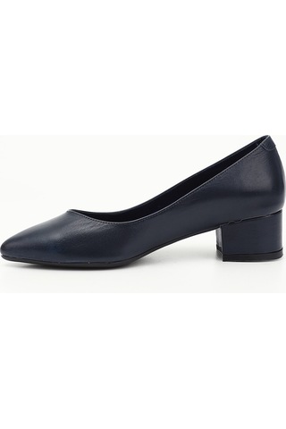 Gönderi R Kadın Lacivert Antik Kısa Kalın Topuklu Hakiki Deri Ayakkabı Gdza13425172 Lacivert