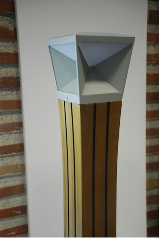 Teak Ağacı Gövde 6W Bahçe Aydınlatma Bollard Kahverengi