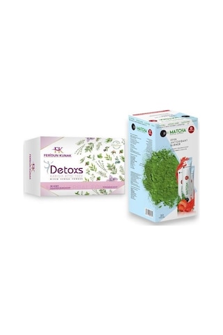 Matcha Premium Japanese Detox Çayı 20'li + Feridun Kunak Detoxs Karışık Çay 30'lu