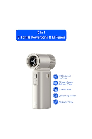 Jisulife Handheld Fan Ultra 2 9000mah Light Brown