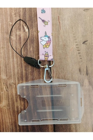 Unicorn Tek Boynuzlu At Kart Askısı Yaka Kartı Boyun Askı İpi Telefon Askısı