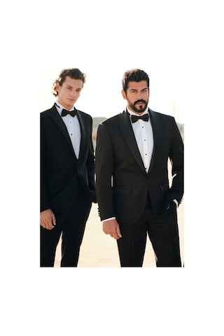 Ac&Co / Altınyıldız Classics Slim Fit Desenli Klasik Smokin Takım Siyah (536380747)