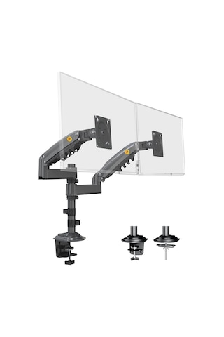 North Bayou Nb H180 Çift Kol 17-35 İnch Amortisörlü 2-9 Kg Profosyonel Monitör Standı