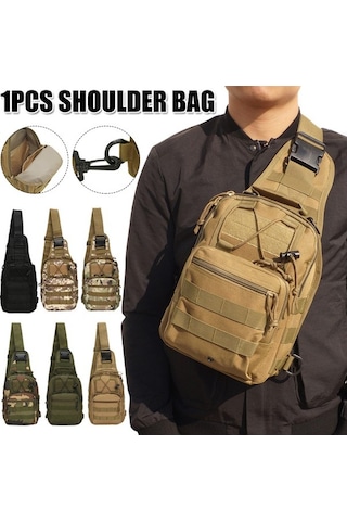 Agoodshop Çok Fonksiyonlu Erkek Sırt Çantası - Omuz Çantası Ve Göğüs Paketi - Yürüyüş Ve Seyahat İçin Uygun Lacivert