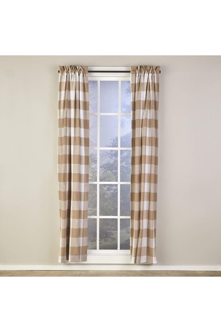 Lexroo By Saturday Knight Ltd. Grandin Perde Paneli, 40x63, Taba Rengi/beyaz