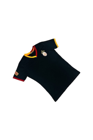 Galatasaray Lisanslı 5 Yıldızlı Siyah Basic Çocuk T-shirt Siyah