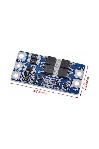 Komponentci 2S 10A 7.4V 18650 BMS Lityum Batarya Pil Akü Koruma Kartı Protection Board