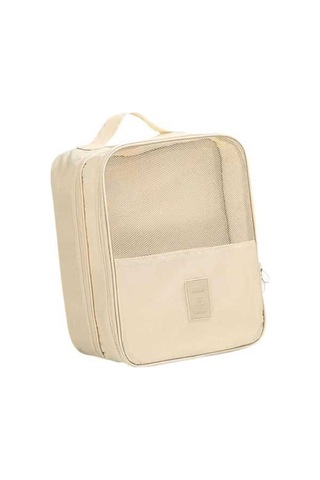 Pazly Suntek Seyahat Ayakkabı Çantası - El, Erkek, Kadın, Saplı, Haki Renk Haki